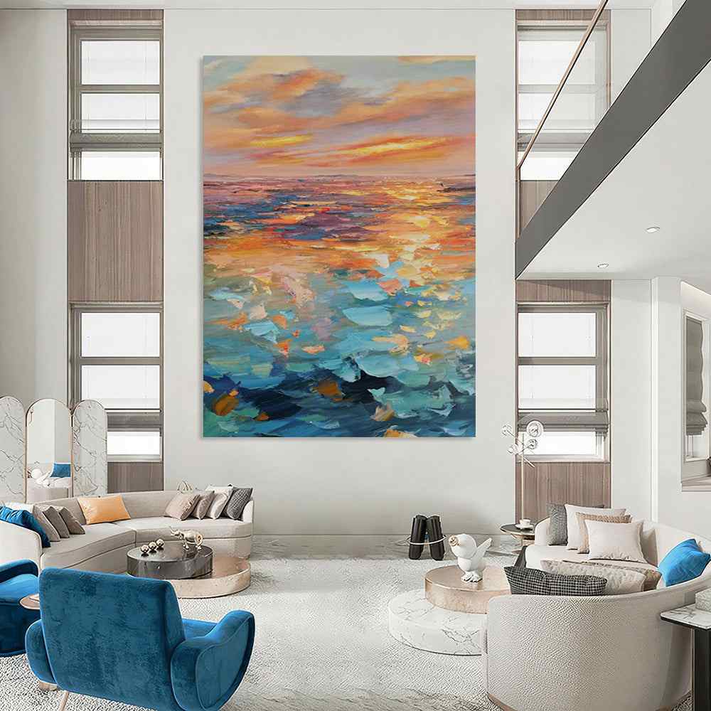 beach evening abstract coastal design 3